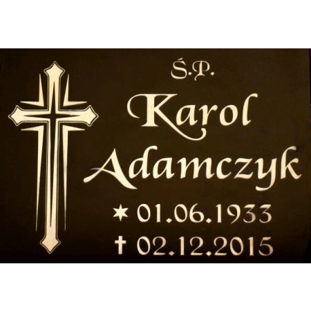 tablica nagrobna 25x16 cm, akrylowa